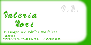 valeria mori business card